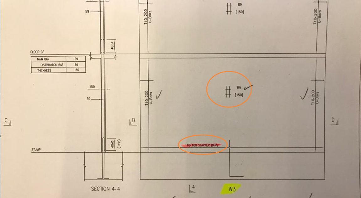 Wall using BRC but starter bar is T10-100 ,how to do it in TRB? – TRB